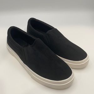 H&M WOMEN'S SUEDE SLIP-ON SNEAKERS